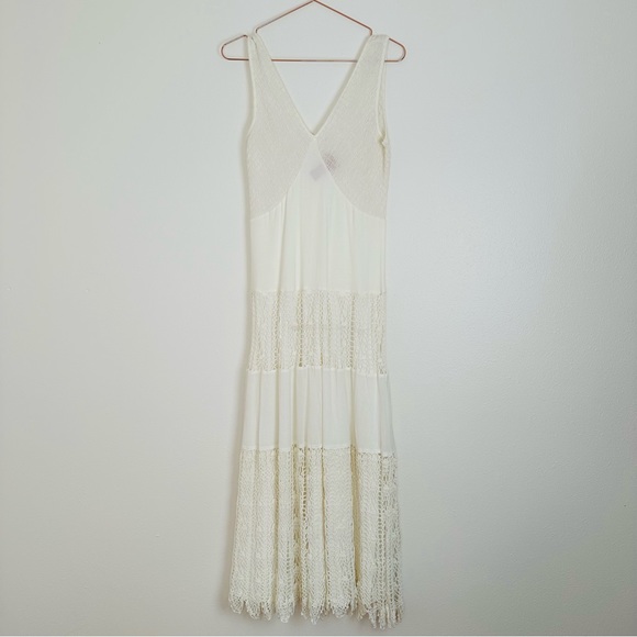 V Christina Maxi crochet sleeveless boho V-neck smocked dress - Picture 8 of 11